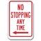 Signmission No Stopping or Standing-Any Time with left arrow 12inx18ins, A-1218 No Stopping or Standing - left A-1218 No Stopping or Standing - left - alternate 1